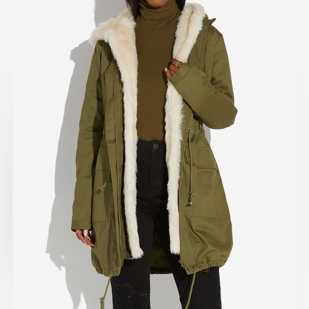Winter Moss Faux Fur Parka | Shoe Dazzle